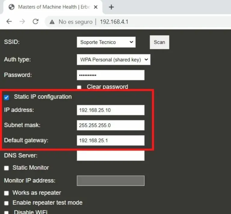 Gateway configuration
