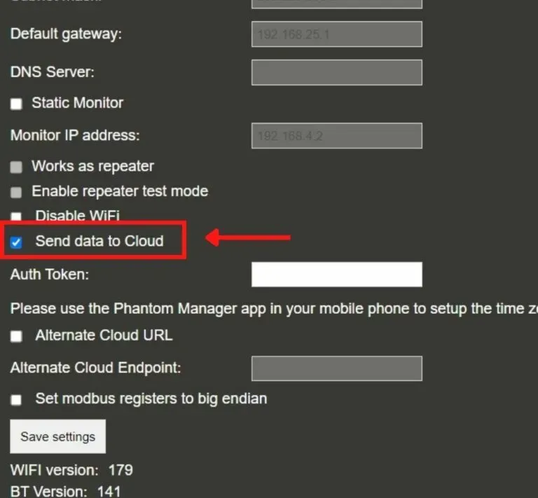 Send data to cloud