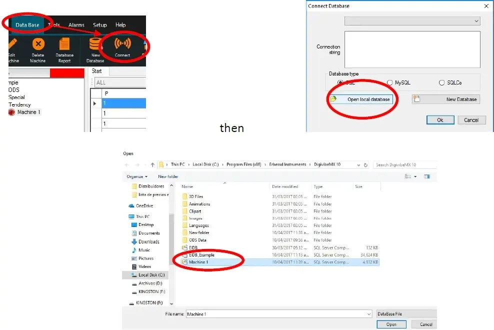 Open local database