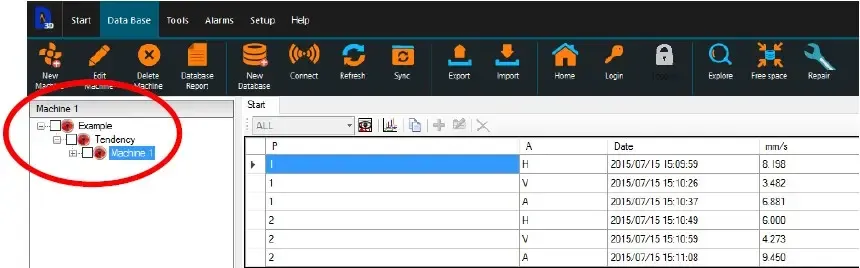 Work with the database