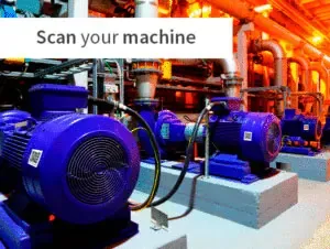 WiSER VIBE® displaying off-route vibration analysis and QR code scanning for machinery condition