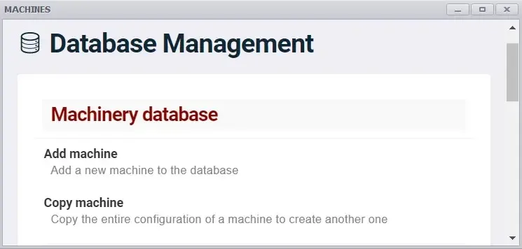 Add Machine Button