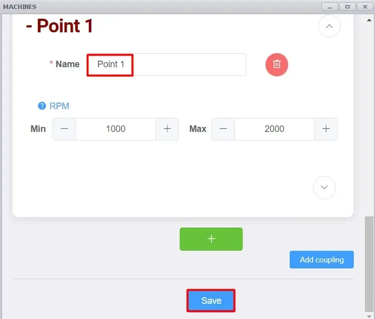 Add points and save