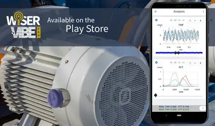 WiSER VIBE® mobile vibration analyzer app on iOS and Android