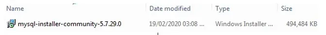 Double click on installer
