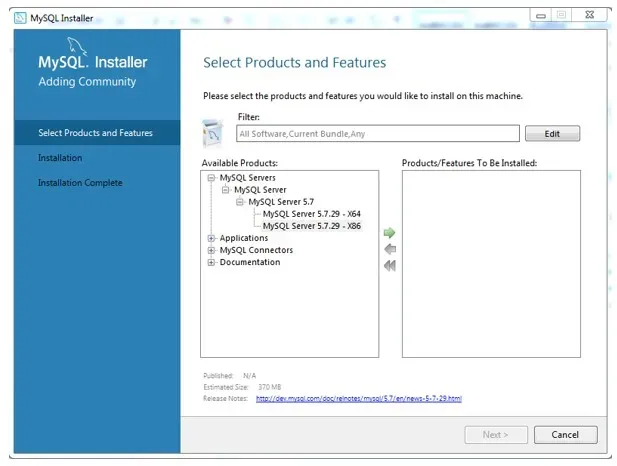 Select MySQL version