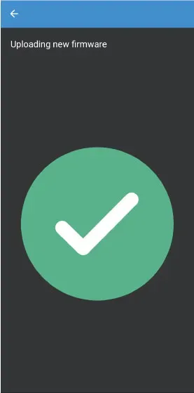 Success screen