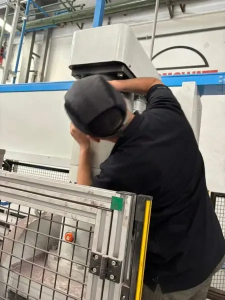 Wireless monitoring system deployed on production line machinery, enabling proactive maintenance and reducing unplanned downtime
