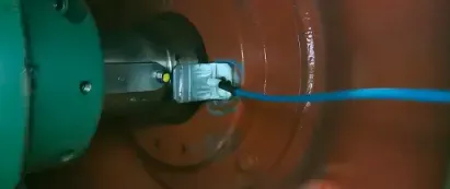 PHANTOM® speed (RPM) measurement system mounted on compressor to complement vibration data