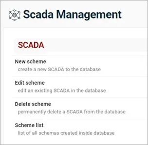 SCADA menu