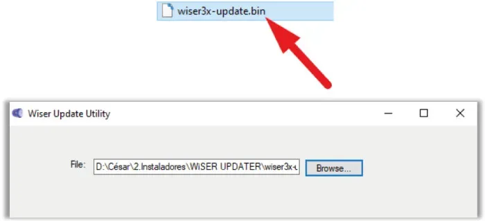Browse and load bin file