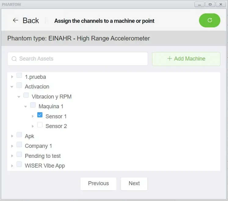 Channel Assignment Window