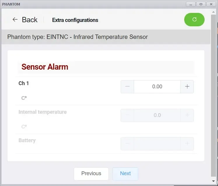 Alarms Configuration