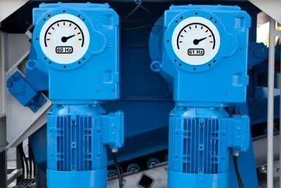 Two adjacent motors with similar imbalance causing vibration beating