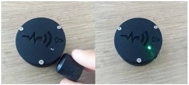 Restart inclinometer with magnetic key