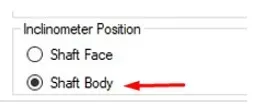 Shaft body position